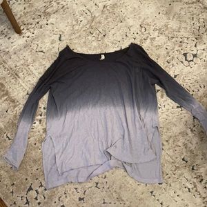 FP Tie dye blue oversized long sleeve shirt